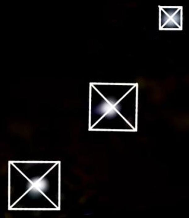 Giza pyramids superimposed over the three stars of Orion's Belt. (Davkal/CC BY SA 3.0)