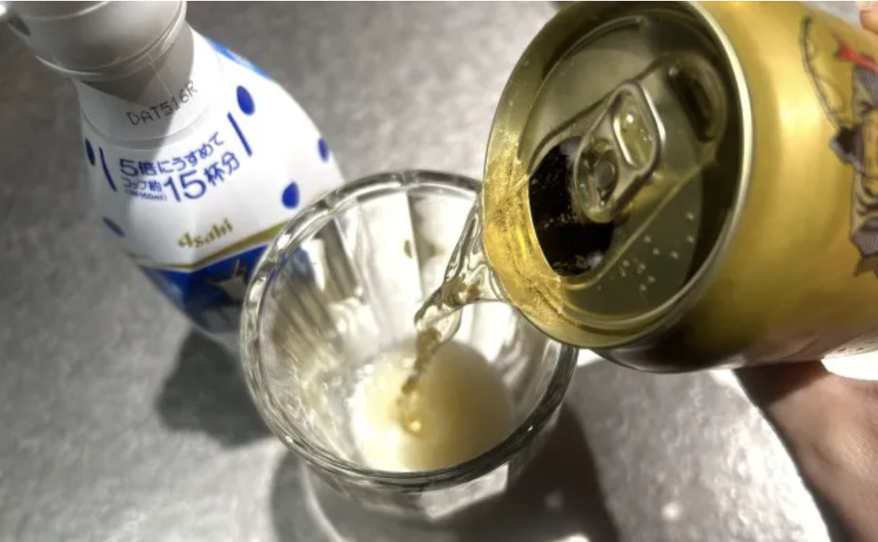 Proses Mencampur Calpis dengan Bir