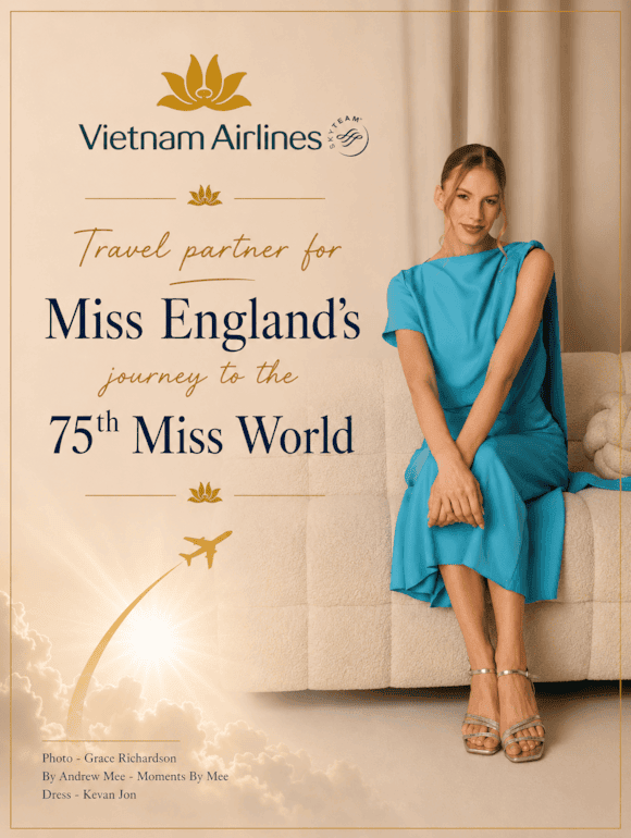Vietnam Airlines Kolaborasi Bareng Miss England di Festival Miss World Ke-75 di Vietnam!